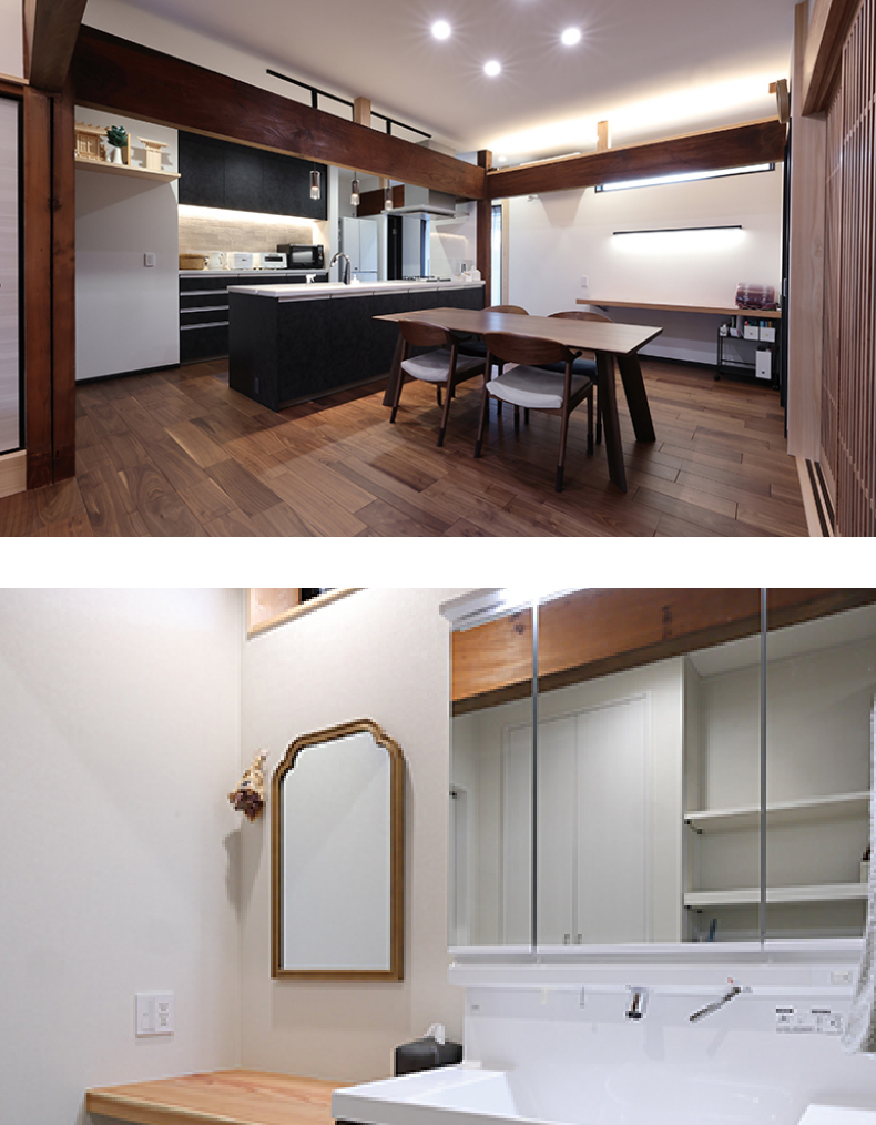 回遊動線で暮らしやすい間取り 和と洋が調和した開放的な住空間へ