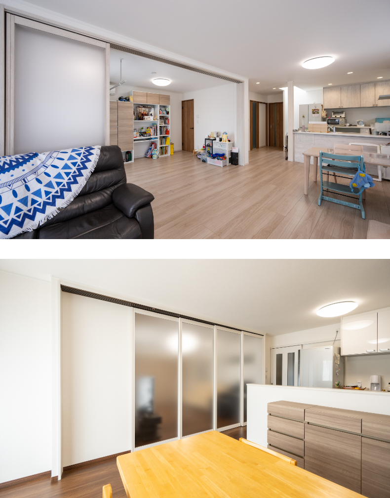 建て替えよりも大幅に費用を軽減しつつそれぞれのライフスタイルに合った二世帯住宅に