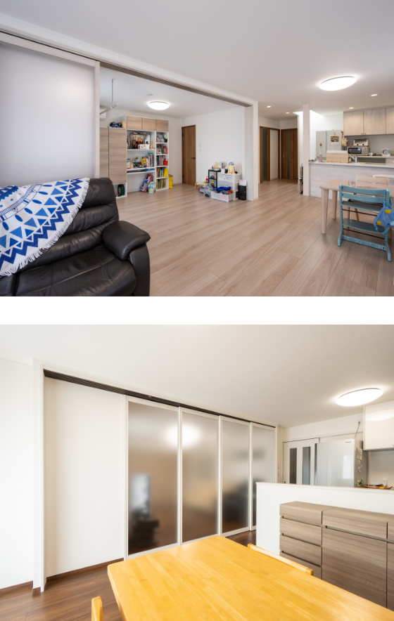 建て替えよりも大幅に費用を軽減しつつそれぞれのライフスタイルに合った二世帯住宅に