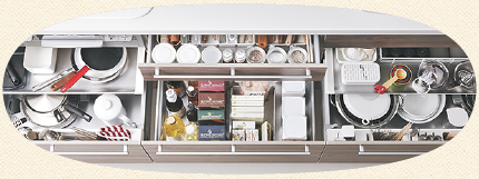 2 オールスライド収納