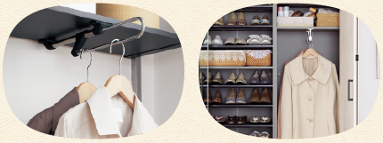 2 壁付けコート掛け