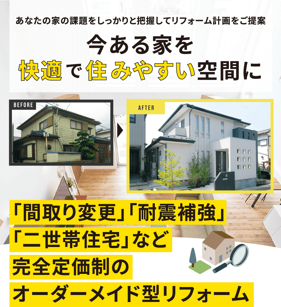 今ある家を快適で住みやすい空間に